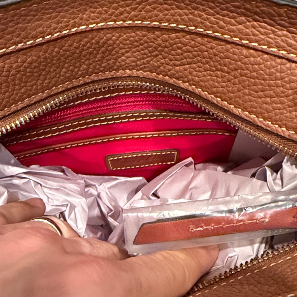 DOONEY BOURKE Pebble Grain Small Lexington bag in Caramel color brand new - Picture 6 of 12